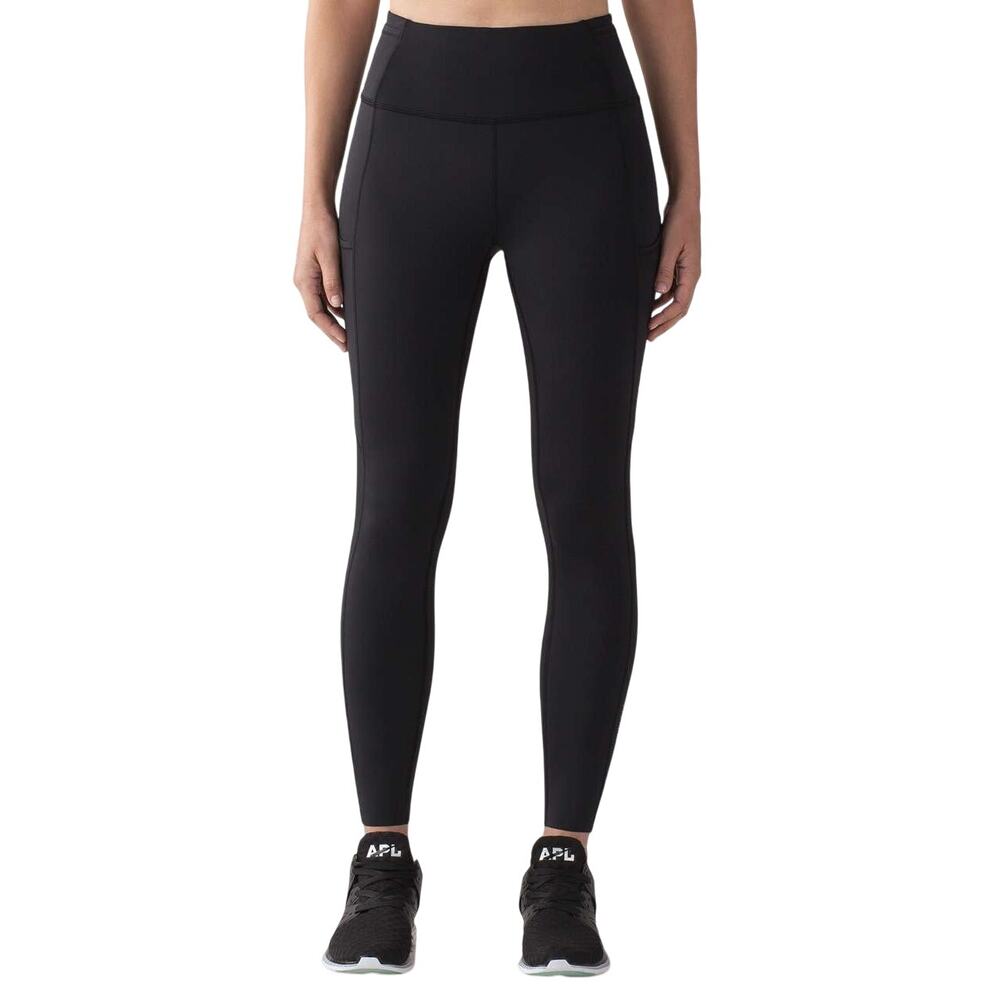 Lululemon Fast Free 7/8 Tight II Nulux Black Women's 6 Excellent Used Condition